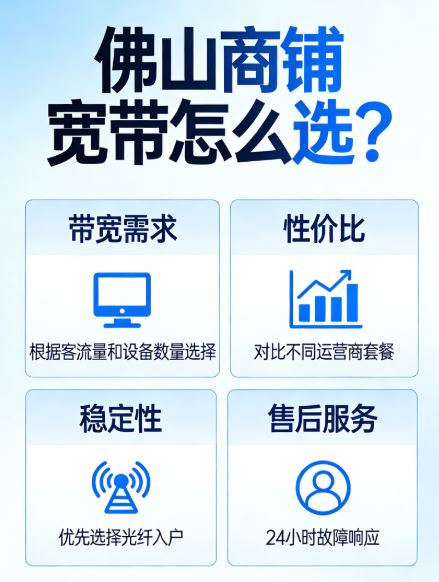 佛山商铺宽带怎么选？