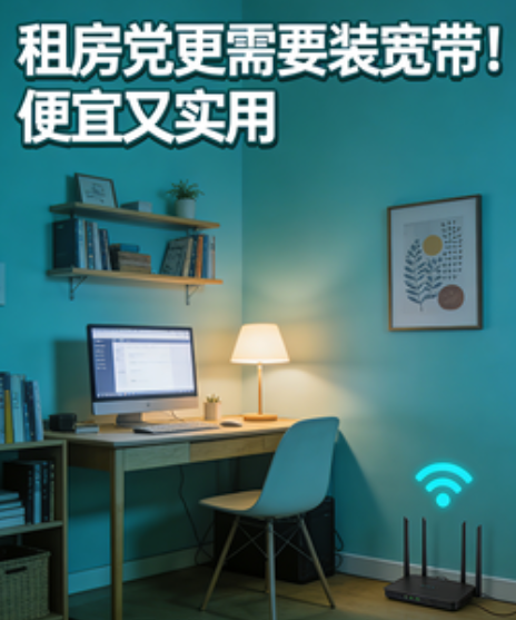 租房装宽带不浪费！短期套餐，便宜又省心✅