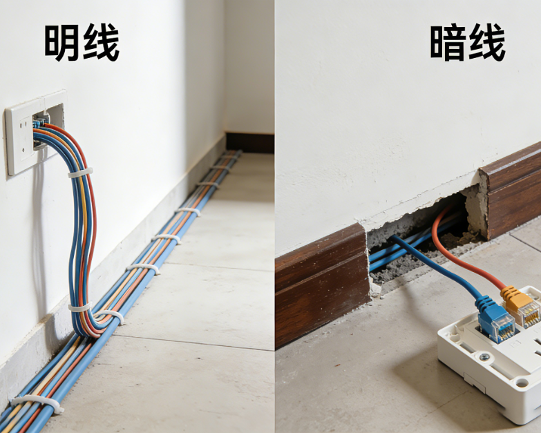 装宽带是否必须拉明线？